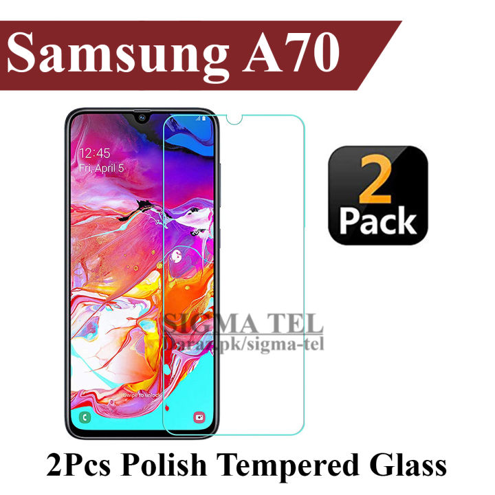 2 Pack Samsung A70 Tempered Glass Screen Protector Premium High Quality Polish Glass For Galaxy A70