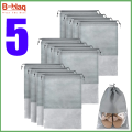 Pack 5 Shoe Storage Bags Organizer, Transparent Travel Shoe Pouches with Clear PVC Window, Non-Woven Shoe Storage Boxes for Shoes, Dustproof, Durable, and Space-Saving Protection for Home & Travel. 