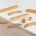 Modern Simple Wardrobe Door Solid Wood Handle Drawer Cabinet Handle Beech Varnish Wooden Handle Sunlight Super Store. 