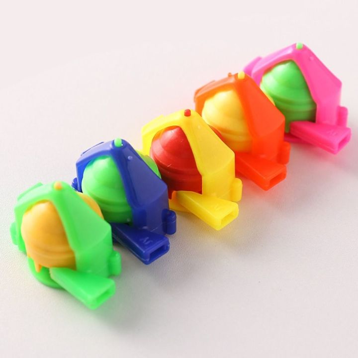 Blowing Puzzle Toys Gyroscope Whistling Gyroscope Double Port Whistle Whistle Spinning Top Toys Plastic Colorful Kids Children Toys