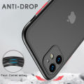 Hontinga for Realme 5 Pro Cover Simple Solid Color Case Edge Frosted Transparent Phone Cover. 