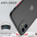 Hontinga for Realme 5 Pro Cover Simple Solid Color Case Edge Frosted Transparent Phone Cover. 