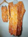 Women's Soft Linen Shirt/Kurtie - News Print Design, Ready to Wear. 