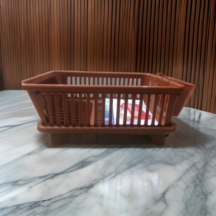 Fancy Plate Rack 3 in 1 Large Durable Plastic Kitchen Sink Dish Drying Rack and Organizer