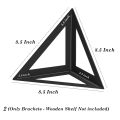 2 Pieces 3D Diamond Shape Brackets For Wooden Shelf Wall Decor (Only Brackets-Wooden Shelf Not included). 