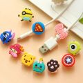 Cartoon USB Cable Protector I-P-h-0-ne/Android/Hands Free Charger Data Cable line savior. 