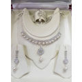 Silver Crystal Rhinestone Girls Jewellery Set Women Trendy Fashion. 