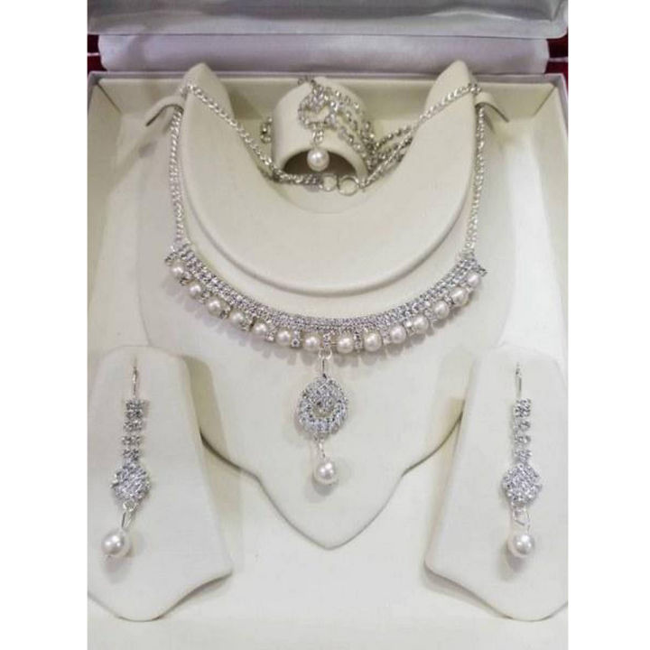Silver Crystal Rhinestone Girls Jewellery Set Women Trendy Fashion