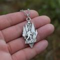 1pcs mountain I believe Full Moon Sasquatch necklace Bigfoot Jewelry. 