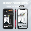 Jizetin for iPhone 11 Case Side Design Phone Cover Anime Uzumaki Naruto Cover Square Edge Pattern Liquid Silicone Trend Case. 
