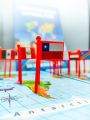 World Map for Kids Learning With 30 Countries Flags with Language, Capital, Currency, Continent, Area, National Animal, Famous Place - Wooden Material. 