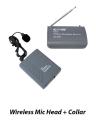 Wireless Headgear + Collar Microphone -  Lapel Mic (SH-600). 