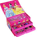 Multi Colour 54 Pieces Kids Art Artist Set in a Box with Drawers Pens Pencils Crayons Paints. 