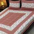 Bedsheets/ Embroidered Patch work Bedsheets/ King Size Bedsheets/ 3PCS Bedsheet. 
