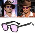 AOZE Johnny Depp Glasses Men Sunglasses Tony Stark Retro Sunglasses Gothic Steampunk Round Tint Ocean Lens Party Festival UV400. 
