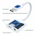 USB C to 3.5mm Headphone Adapter Splitter, 2-in-1 USB C Type C Splitter Adapter,USB C Fast Charge and 3.5mm Headphone Audio Jack. 