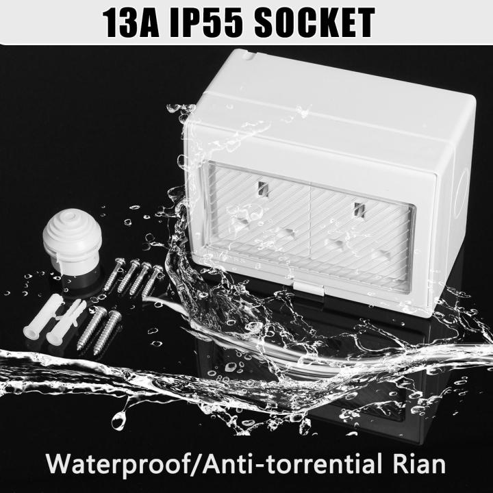 Waterproof%20IP55%2013A%20Two%20Socket%20Plug%20Outdoor%20Storm%20Power%20Switched%20%20Damp%20-%20Image%205