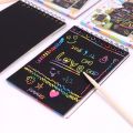 Scratch Note Black Cardboard Creative DIY Draw Sketch Notes for Toy Notebook School Supplies. 