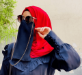 Half Niqab Patti - Pack of 4 Colors - Half Niqab Patti Nose Piece Multicolor for Girls & Women - Soft Georgette Breathable Fabric With Elastic. 