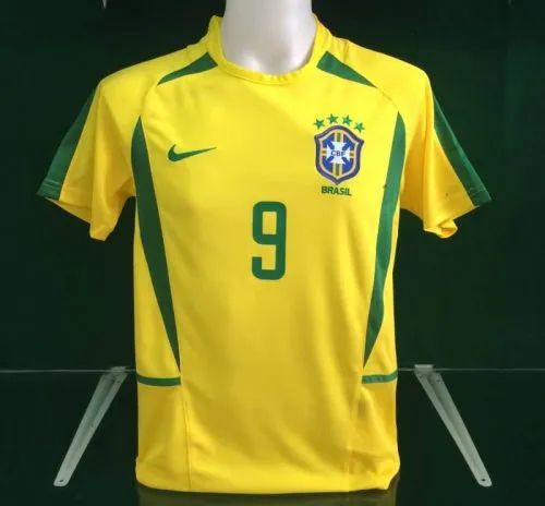 2002 R9 Jersey Retro Brazil 2002 World Cup Home Jersey - R9 Ronaldo Nazario | Daraz.pk