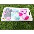 3 Pairs Sock's Set For Baby/Baba 0 Month To 12 Month's. 