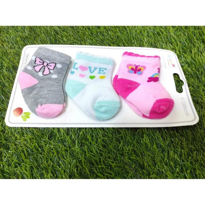3 Pairs Sock's Set For Baby/Baba 0 Month To 12 Month's