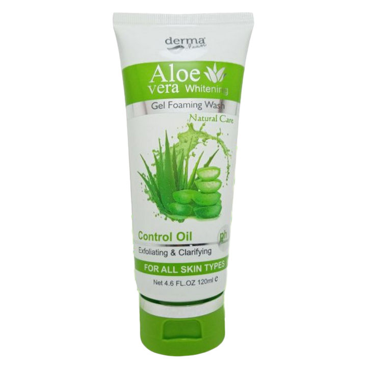 Aloevera Whitening Gel Foaming Face Wash Facial Foam For Oil Control , Anti Acne , and Dark Spot - 120ml