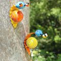 Metal Garden Decor Cute Snail Art Outdoor Lawn Patio Ornament Fence Decorations for Outside Durable. 