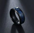TUNGSTEN DRAGON BLUE LIGHTNING RING FOR BOYS - NEVER FADE. 