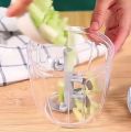 Manual Food Chopper Machine 3 Blades for Meat & Vegetables -speedy chopper manual hand push - Hand-Pull String Chopper, Large & Small Anex, Westpoint, Kenwood Chopper, Mini Vegetable Cutter for Kitchen, Multipurpose Manual Chopper. 