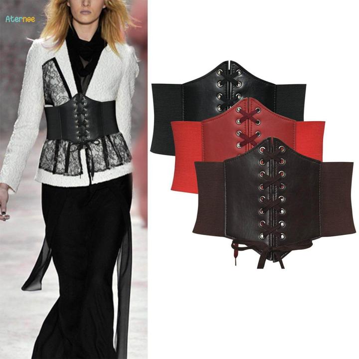 Stretch Waist Belt Fashion Women Dress Waist Belt for Halloween Skirt Female Black