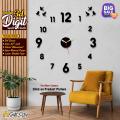 Gift City Presents Creative 3d Letters DIY Wooden Wall Clock for Home and Offices Self Adhesive. 