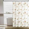 Waterproof Shower Curtain With 12 Rings For Bathroom Toilet- Multi Color. 