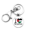 12PCS Palestine Flag Key Chain Key Ring for Women Men Jewelry Gift. 