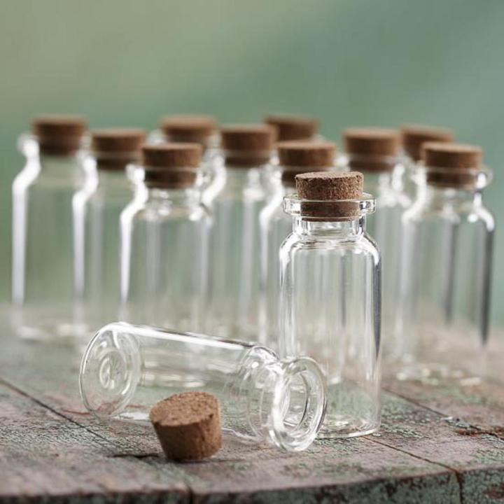 Mini Glass Bottles with Cork Stoppers for Arts & Crafts