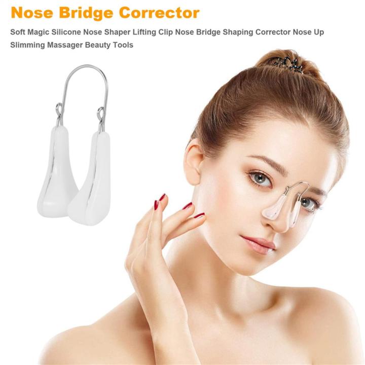 1 Pc Soft Magic Silicone Nose Shaper Lifting Clip Nose Bridge Shaping Corrector Nose Up Slimming Massager Beauty Tools Clear