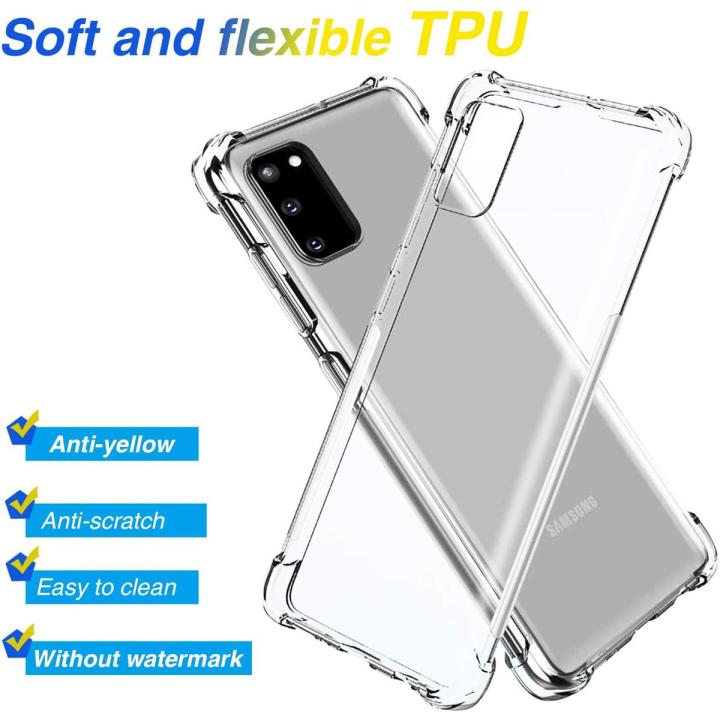 Samsung Galaxy A91 / Samsung Galaxy M80s Soft Silicone Back Cover TPU Transparent Case With Camera Protection