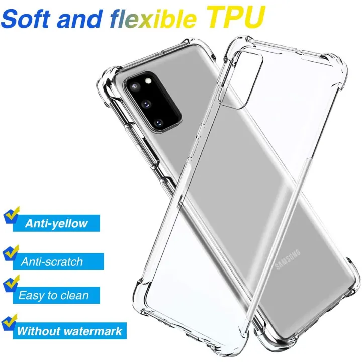 Samsung Galaxy A91 / Samsung Galaxy M80s Soft Silicone Back Cover TPU Transparent Case With Camera Protection