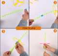 5pcs Plastic Dragonfly Bamboo Dragonfly Toy Creative Bamboo-Copter Mini Helicopter Kids Toy. 