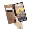 For iPhone 14 Pro CaseMe-013 Multifunctional Retro Frosted Leather Phone Case. 