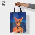 Stylish and Durable Canvas Tote Bag - Large Capacity Shoulder Bag Perfect for Shopping, Travel, and Everyday Use - Digital Printed by Zezo. 