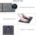 EMS Foot Massager, USB Rechargeable Folding Portable Electric Massage Mat 6 Modes with 9 Intensity Levels. 