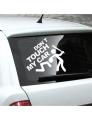Dont Touch My Car Sticker - White. 