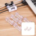 (Pack of 10) Cable Clips with Strong Self-Adhesive - Cable Management TV PC Wire Holder Sticky Tidy and Organizer Cord and Wires. 