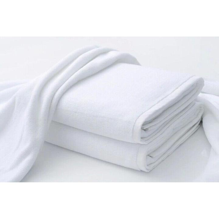 Bath Towel 100% Cotton Towel 27 x 54 Inch Bath Towel Extra Absorbent 1 Pcs - white -Color