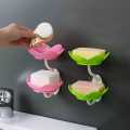 Double layer flower soap holder tray. 