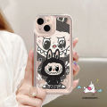 Cartoon Pop Mart Labubu Cute Colored Graffiti Trendy Brand Case Compatible for IPhone 7Plus 13 11 15 12 14 Pro Max XR XS Max X 6 15 8 7 6S Plus SE 2020 Luxury Transparent Soft Case. 