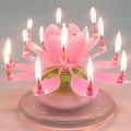 Musical Flower Rotating Birthday Candle. 