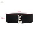 Wide Elastic Belt Solid Color Girdle Corset Dress Belt for Women Ladies Black. 