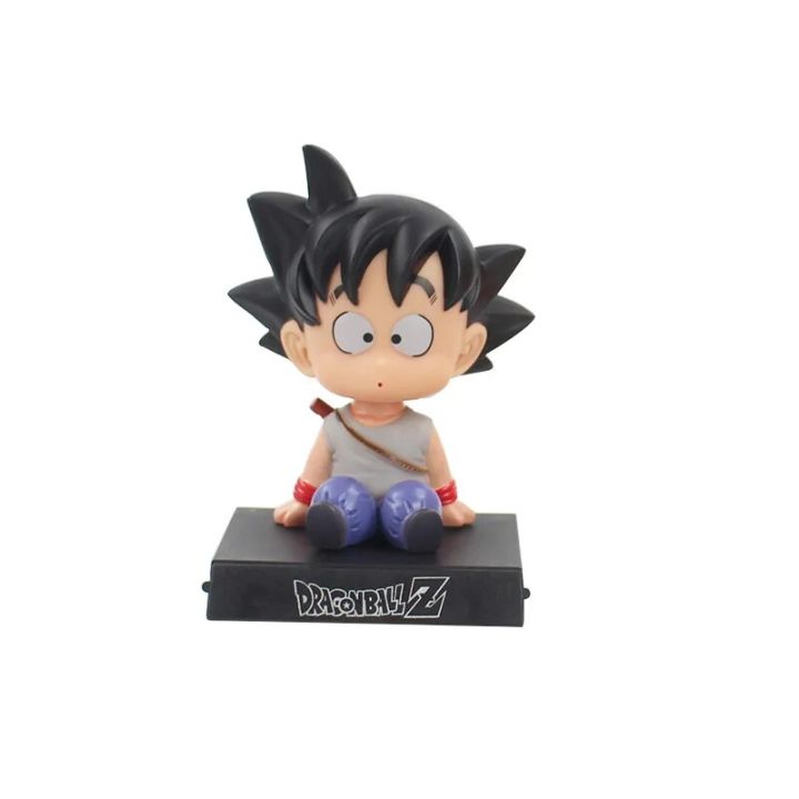 【Funny Bunny Toy Store】Bobble Head Super Mario Naruto Jack Dragon Ball Son Goku Krillin Shake Head Phone Phone Bracket PVC Action Figure